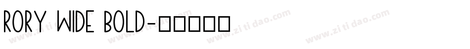Rory Wide Bold字体转换